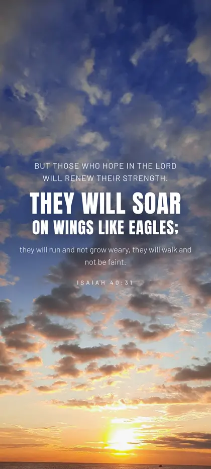 Isaiah 40:31 Bible verse wallpaper — Sunrise Clouds background