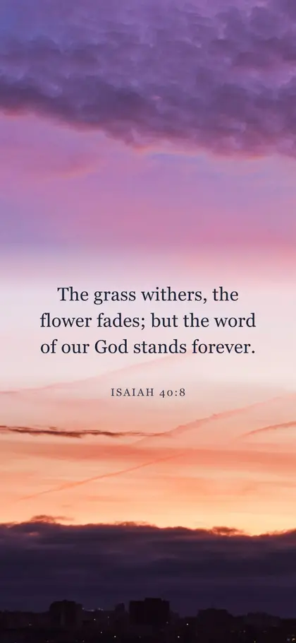 Isaiah 40:8 Bible verse wallpaper — Sunrise 3 background