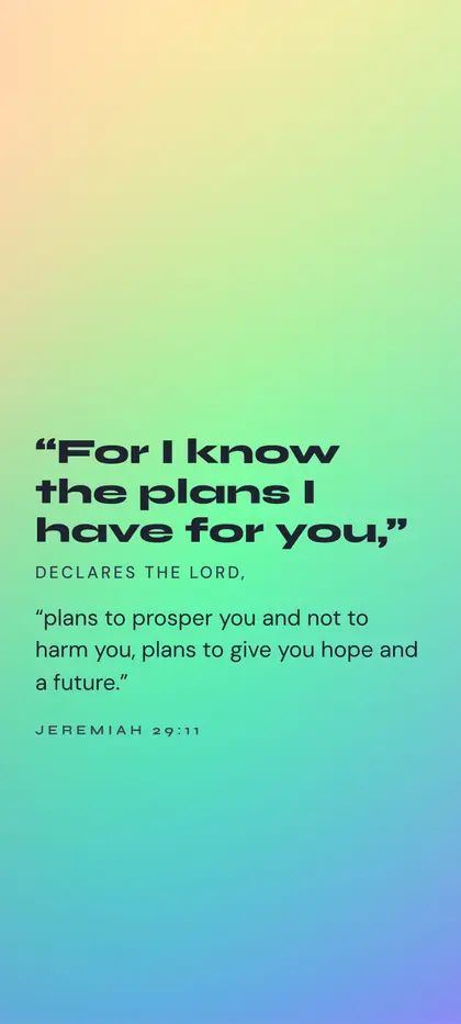 Jeremiah 29:11 Bible verse wallpaper — Gradient background