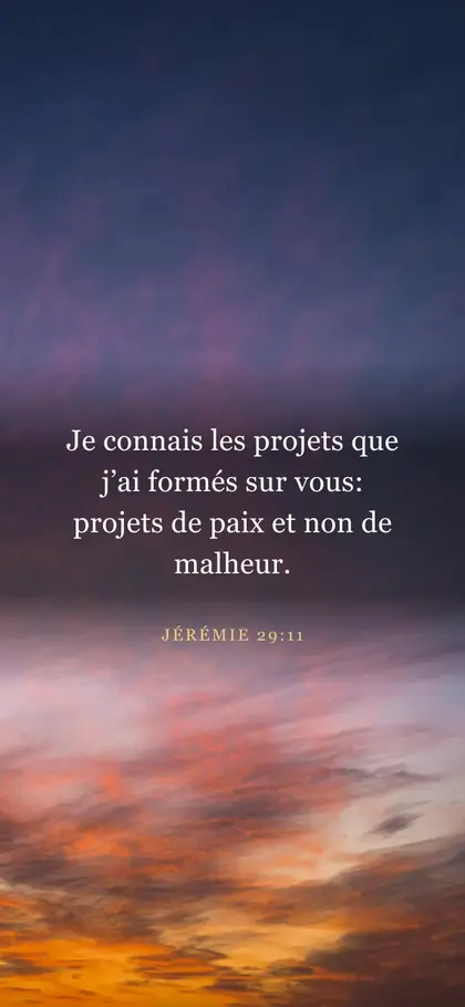 Jérémie 29:11 — fond d’écran