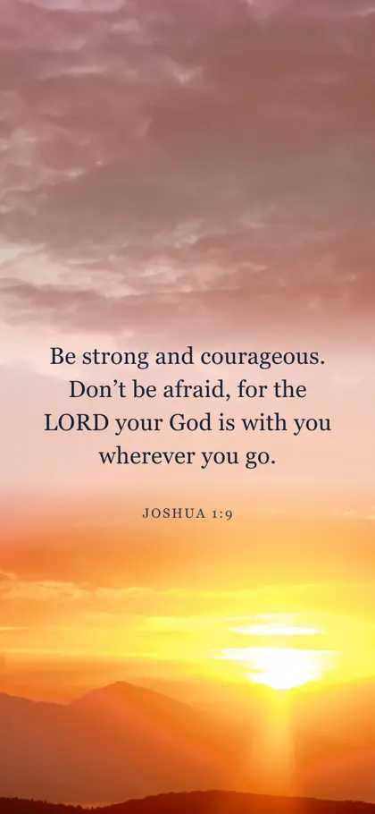 Joshua 1:9 Bible verse wallpaper — Sunrise 8 background