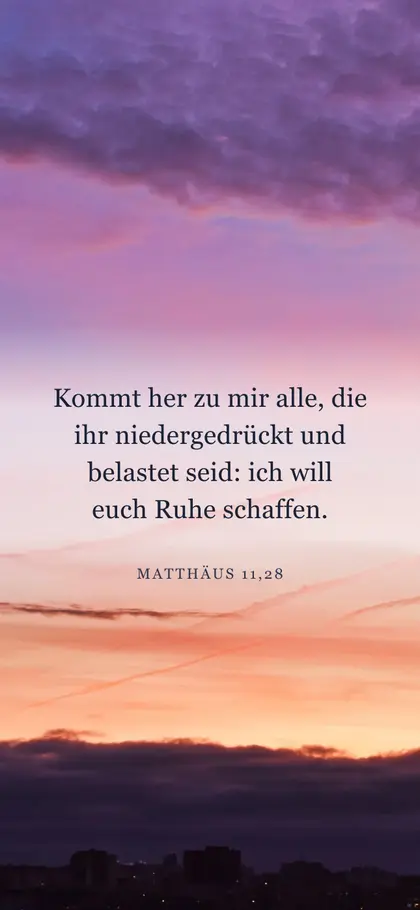 Matthäus 11,28 — Hintergrundbild