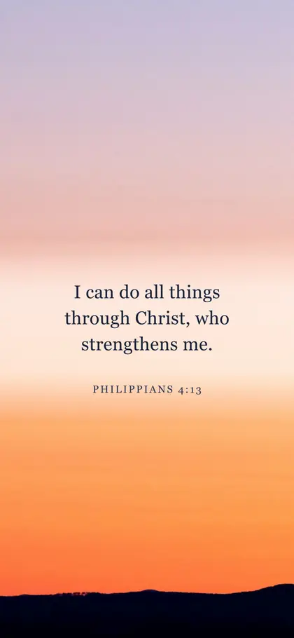 Philippians 4:13 Bible verse wallpaper — Sunrise background