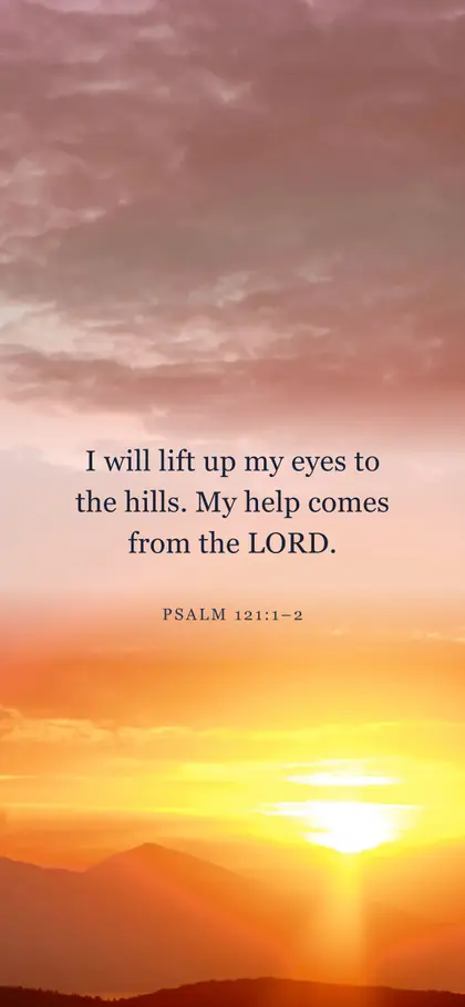 Psalm 121:1–2 Bible verse wallpaper — Sunrise 8 background