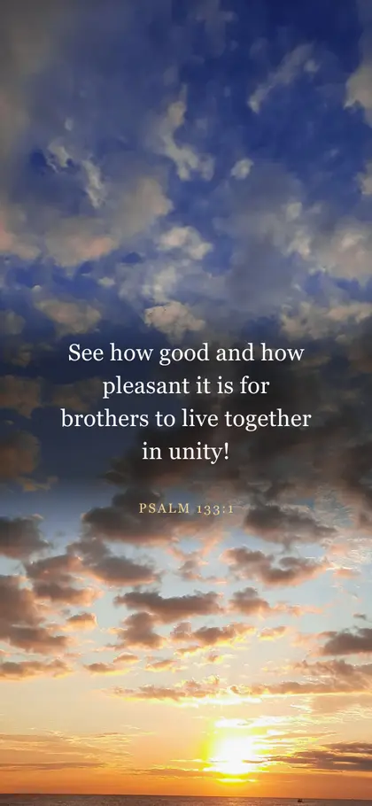 Psalm 133:1 Bible verse wallpaper — Sunrise 4 background
