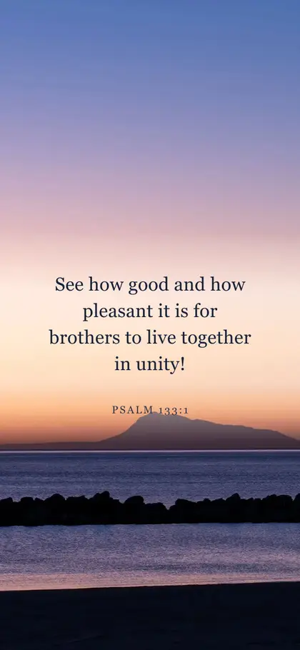 Psalm 133:1 Bible verse wallpaper — Sunrise 14 background