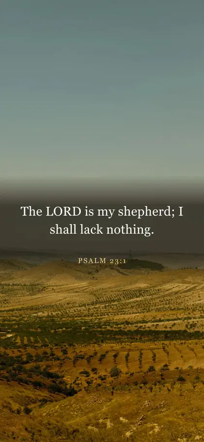 Psalm 23:1 Bible verse wallpaper — Landscape 2 background