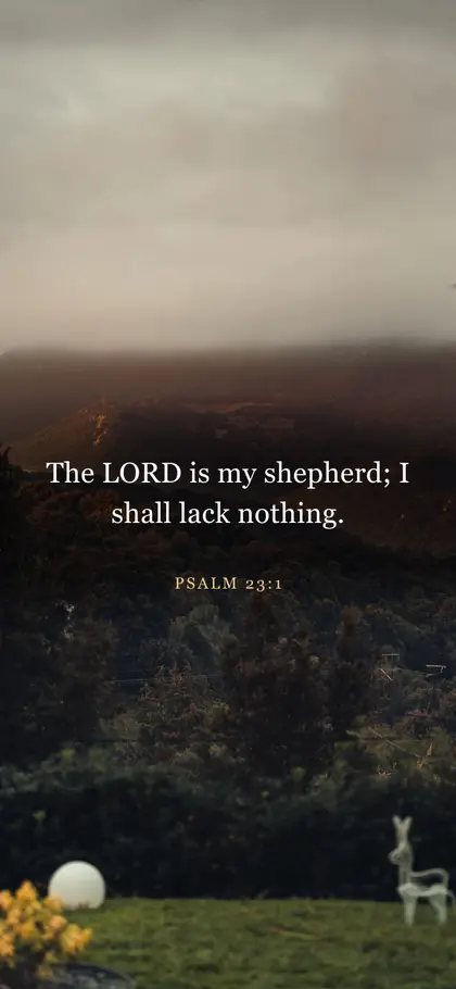 Psalm 23:1 Bible verse wallpaper — Landscape 3 background