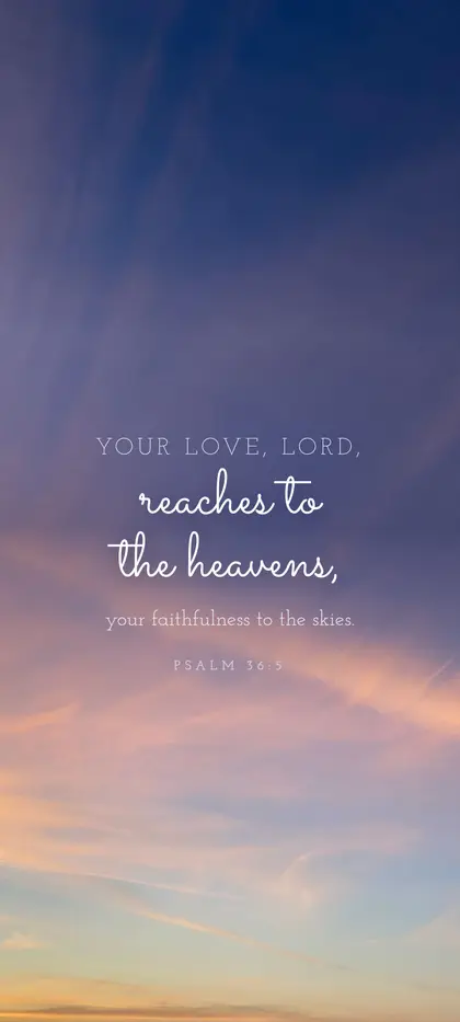 Psalm 36:5 Bible verse wallpaper — Sky Streaks background