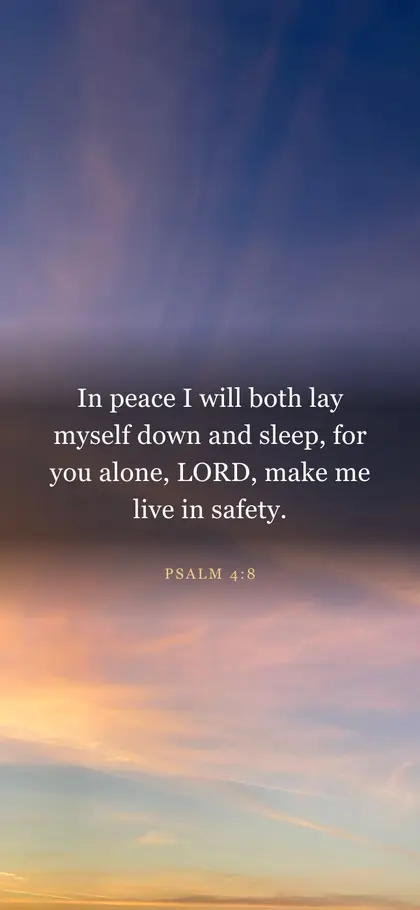 Psalm 4:8 Bible verse wallpaper — Sunrise 9 background