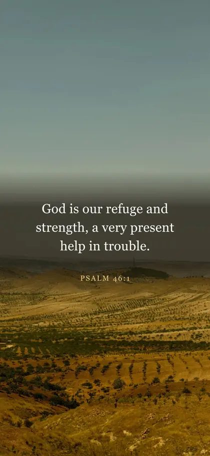Psalm 46:1 Bible verse wallpaper — Landscape 2 background