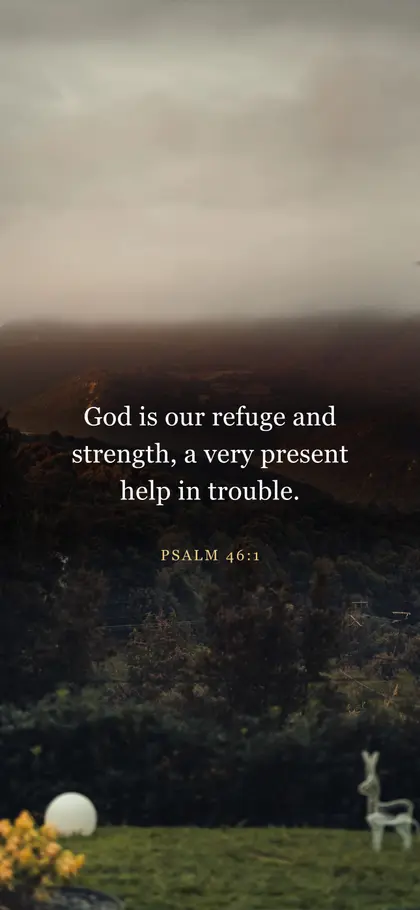 Psalm 46:1 Bible verse wallpaper — Landscape 3 background