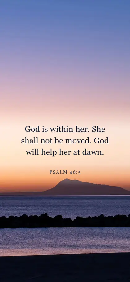 Psalm 46:5 Bible verse wallpaper — Sunrise 14 background