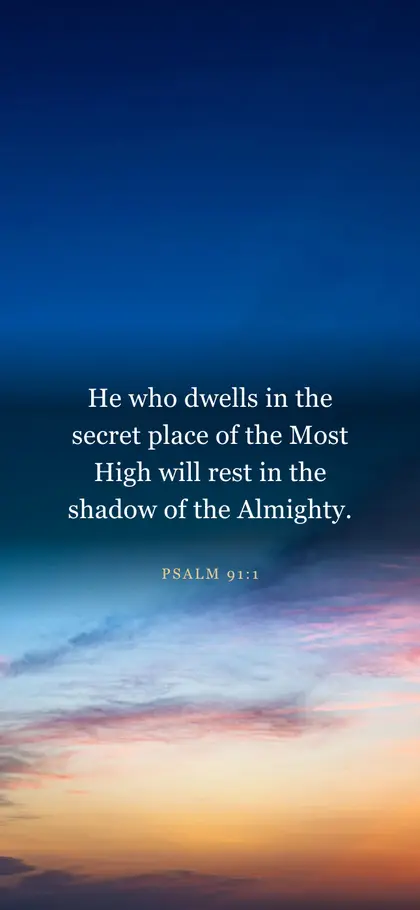 Psalm 91:1 Bible verse wallpaper — Sunrise 12 background